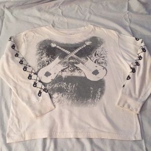 Boys size medium white long sleeve shirt.